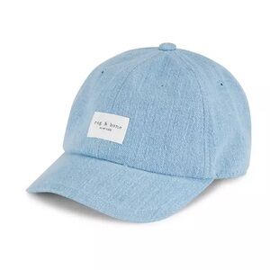 NWT Rag & Bone Addison Denim Baseball Hat Cap